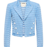 Dolly Striped Denim Blazer