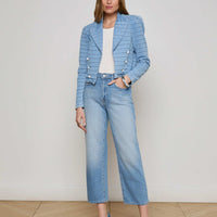 Dolly Striped Denim Blazer