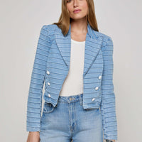 Dolly Striped Denim Blazer
