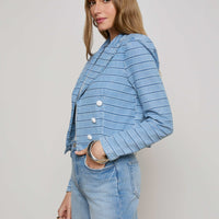 Dolly Striped Denim Blazer