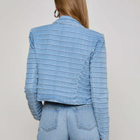 Dolly Striped Denim Blazer