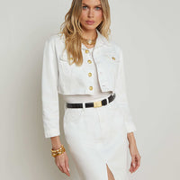 Genevie Cropped Denim Jacket