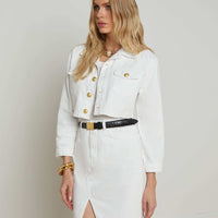 Genevie Cropped Denim Jacket