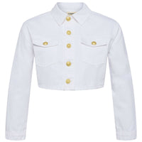 Genevie Cropped Denim Jacket