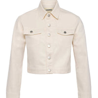 Koda Coated Cropped Denim Jacket