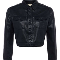 Koda Coated Cropped Denim Jacket