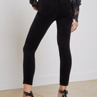 Margot Velvet Cropped Skinny Jean