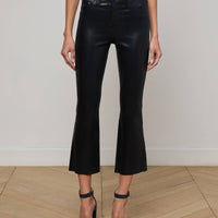 Kendra Coated Cropped Flare Jean