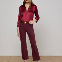 Kendra Coated Cropped Flare Jean