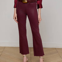 Kendra Coated Cropped Flare Jean