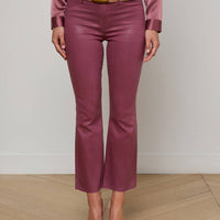 Kendra Coated Cropped Flare Jean