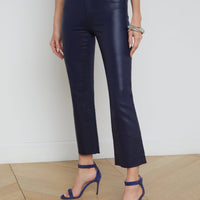 Kendra Coated Cropped Flare Jean
