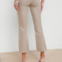Kendra Coated Cropped Flare Jean