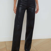 Clayton Coated Wide-Leg Jean