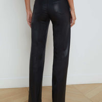 Clayton Coated Wide-Leg Jean