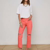Nevia Slouchy Straight-Leg Jean