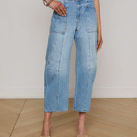 Cody Cropped Barrel-Leg Jean