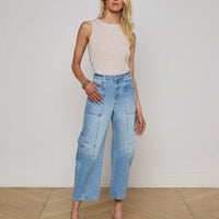 Cody Cropped Barrel-Leg Jean