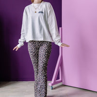 Leopard Flare Pants - Brown