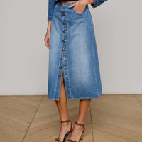 Kathleen Denim Midi Skirt