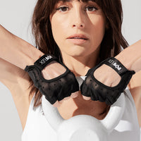 Luxe Mesh Training Gloves - Black Dot