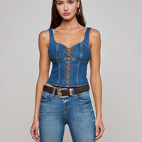 Nayeli Denim Corset Top