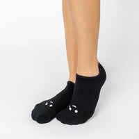 Happy Cry Face Low Rise Socks - Black