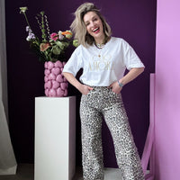 Caia Strass Leopard Jeans