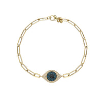 Diamond & Sapphire Eye Bracelet