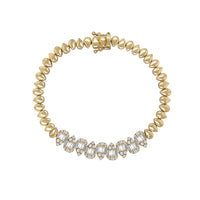 Diamond Tear Link Bracelet