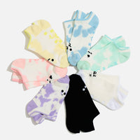 Happy Cry Face Low Rise Socks - Black