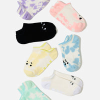 Happy Cry Face Low Rise Socks - Black