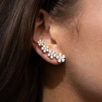Diamond Flower Earring
