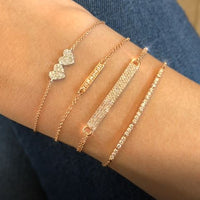 Diamond Hearts Bracelet