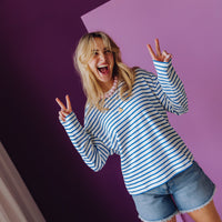 Loose Fit Denim Shorts - Blue