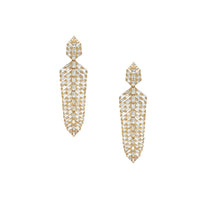 Diamond Feather Earrings
