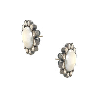 Diamond & Pearl Stud Earrings
