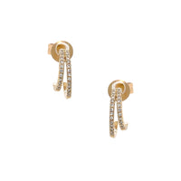Diamond Double Layer Earrings