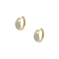 Diamond Starburst Hoop Earrings