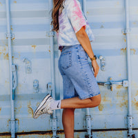 Bibi Bermuda Short - Strass Denim