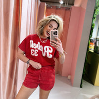 Uni Logo Sweat Short - Racing Red