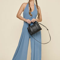 Vegan Leather Baby Sloane Tote - Black