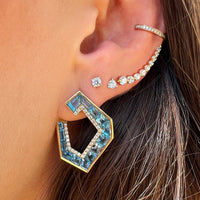 Diamond & Topaz Earrings