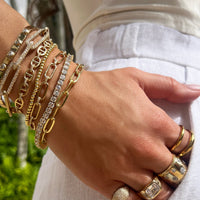 Diamond Paperclip Bracelet