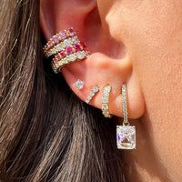 Diamond & Sapphire Cuff Earring