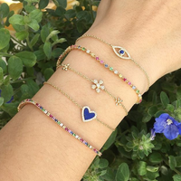 Diamond & Sapphire Eye Bracelet