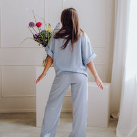 MSCHKinley Pants - Oceana/B White