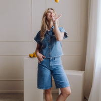 MSCHElida Ada Denim Shorts - Light Blue Wash