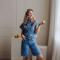 MSCHElida Ada Denim Shorts - Light Blue Wash