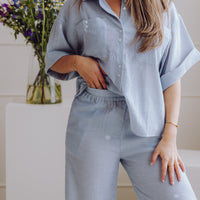 MSCHKinley Pants - Oceana/B White